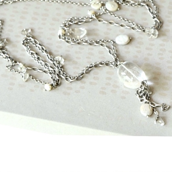 Silpada Vintage RARE Sterling Silver
Crystal Pearl Long Tassel Necklace - Picture 10 of 10